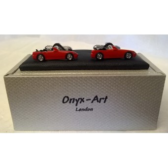 ONYX-ART CUFFLINK SET - RED SPORTS CAR